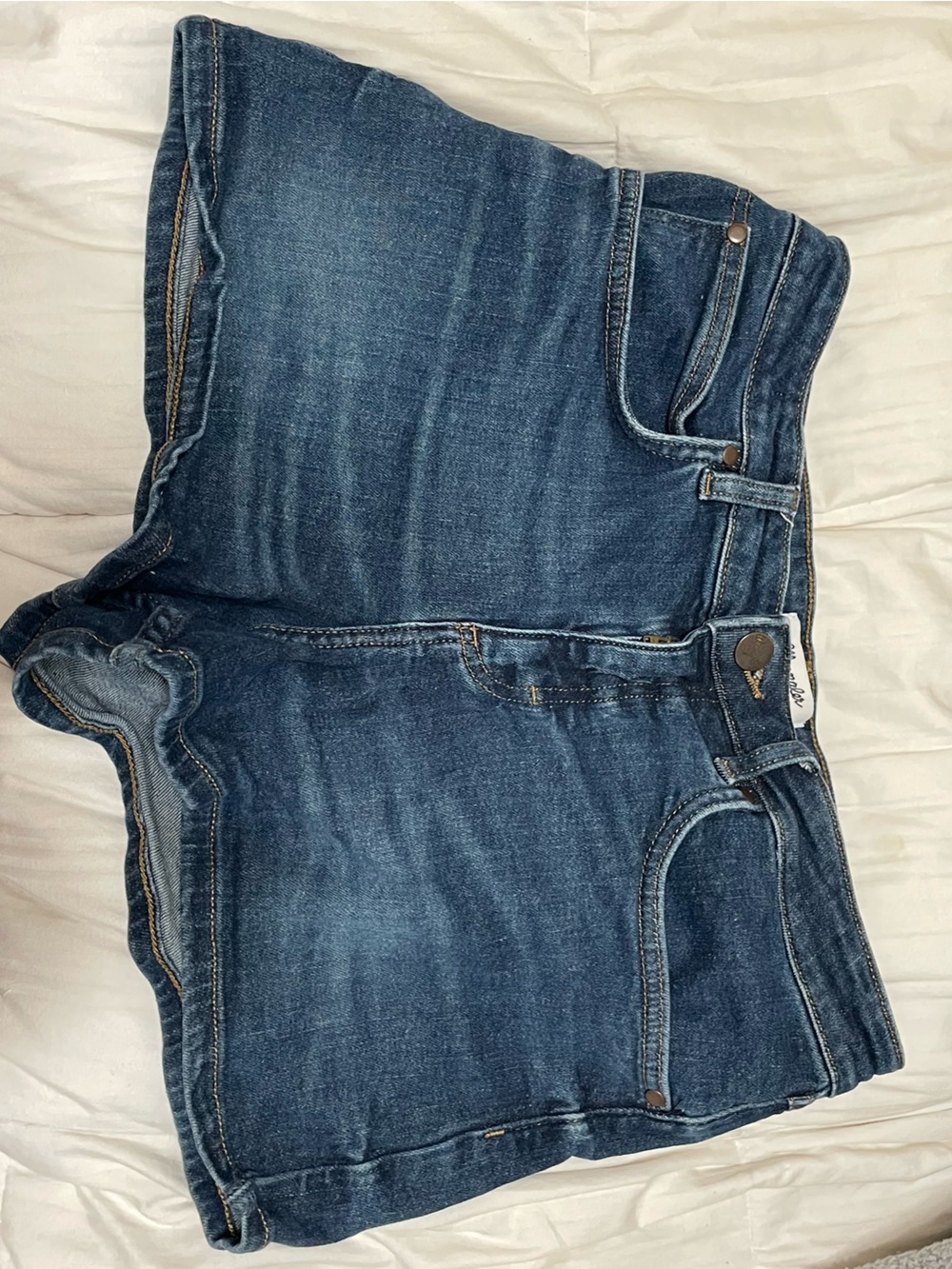 Wrangler Dark Blue Denim Jean Shorts